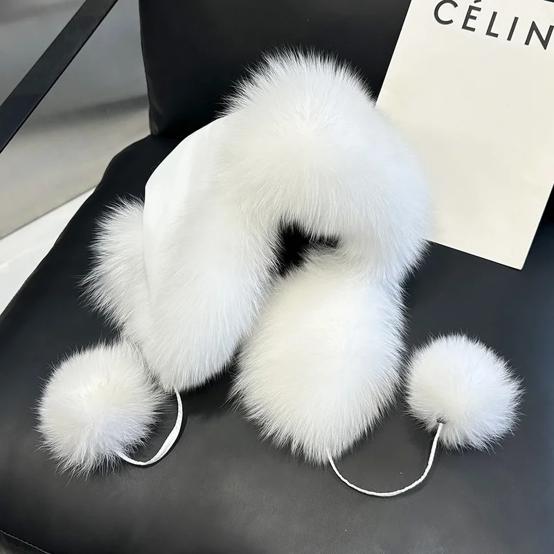 Trapper Hat Ear Flap - Cappello da donna in pelliccia di