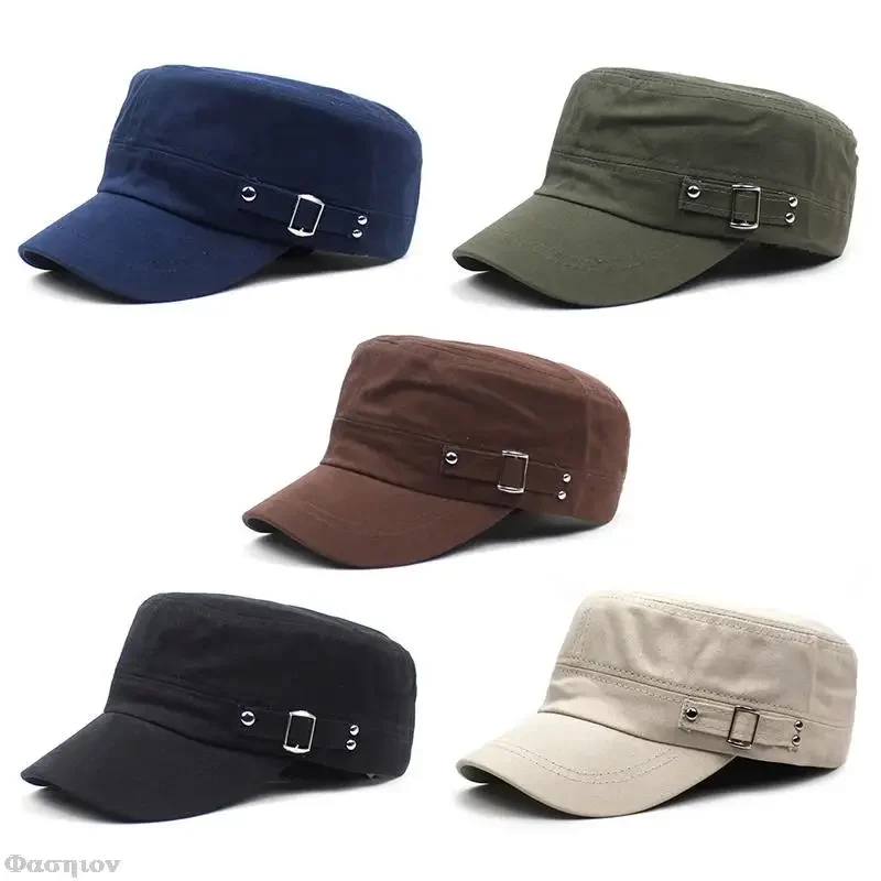 Snapback Hat Flat - Berretto militare uomo donna colore puro