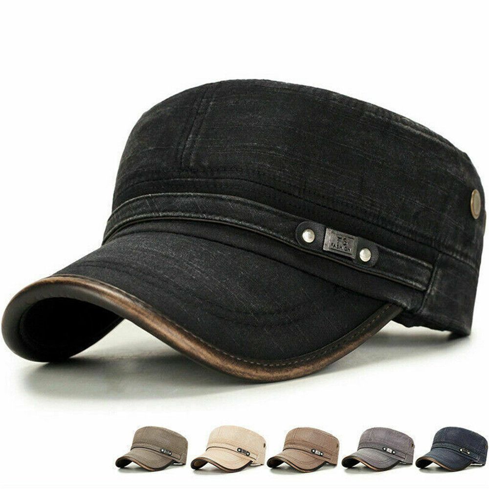 Snapback Hat Flat - Cappello da cadetto in cotone con