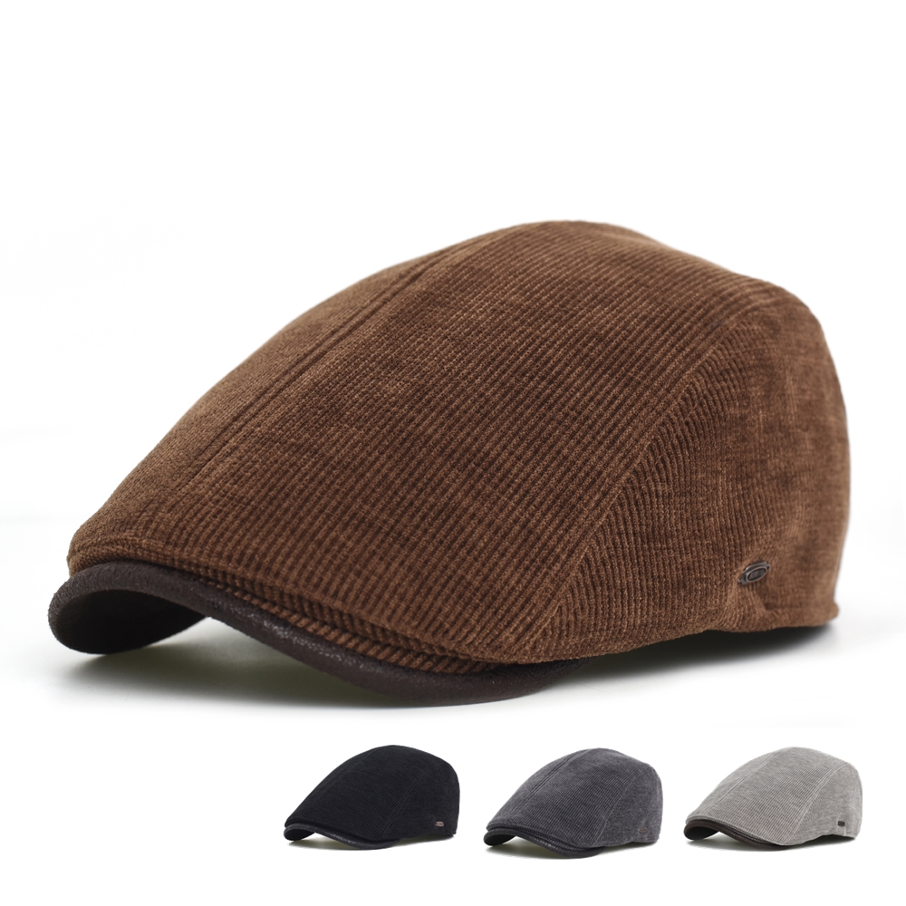 Dad Hat Cotton - Berretto Newsboy da Uomo Invernale Spesso