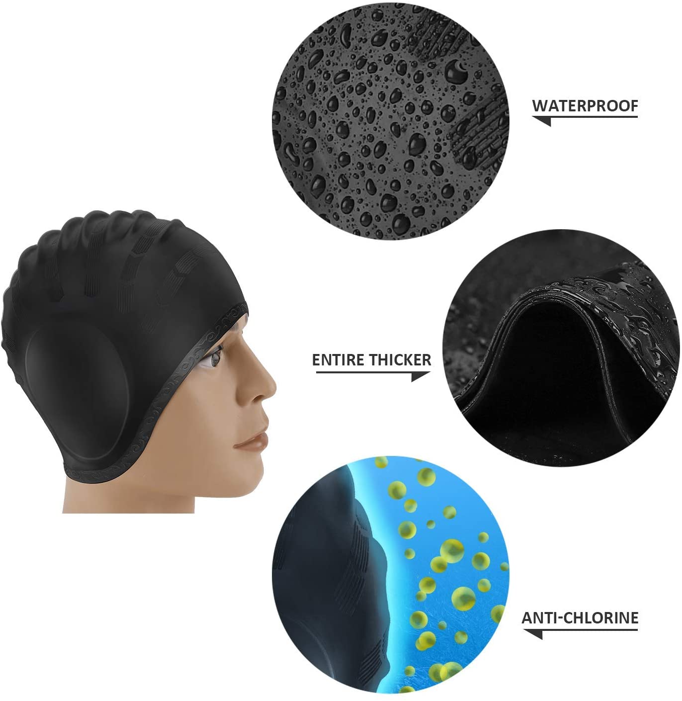 Cuffia da nuoto per adulti Uom - Swim Hat Silicone recensione e prezzo