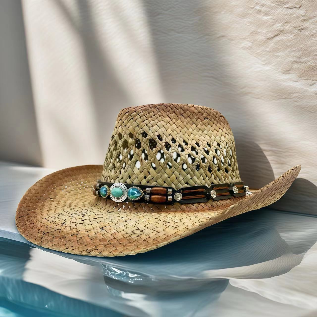 Cappello da Cowboy con Strass, - Cowboy Hat Straw recensione e prezzo